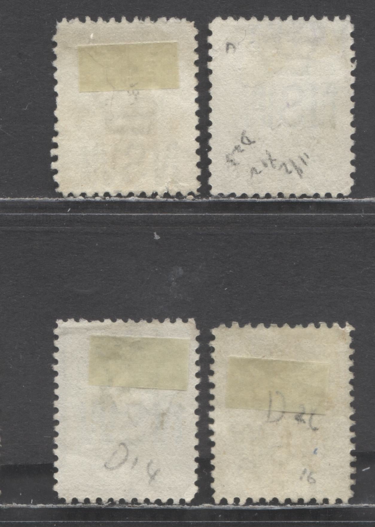 Lot 94 Australia SC#J9/J13 1902-1904 Postage Dues, Perf 12x11, 12x11.5 & 11x12, 4 Fine/Very Fine Used Singles, Estimated Value $40