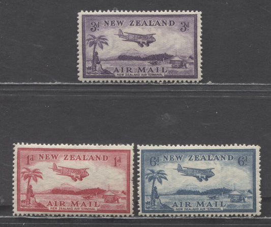 Lot 98 New Zealand SC#C6-C8 1935 Airmail Issue, 3 VFOG Singles, Click on Listing to See ALL Pictures, 2022 Scott Classic Cat. $18.35