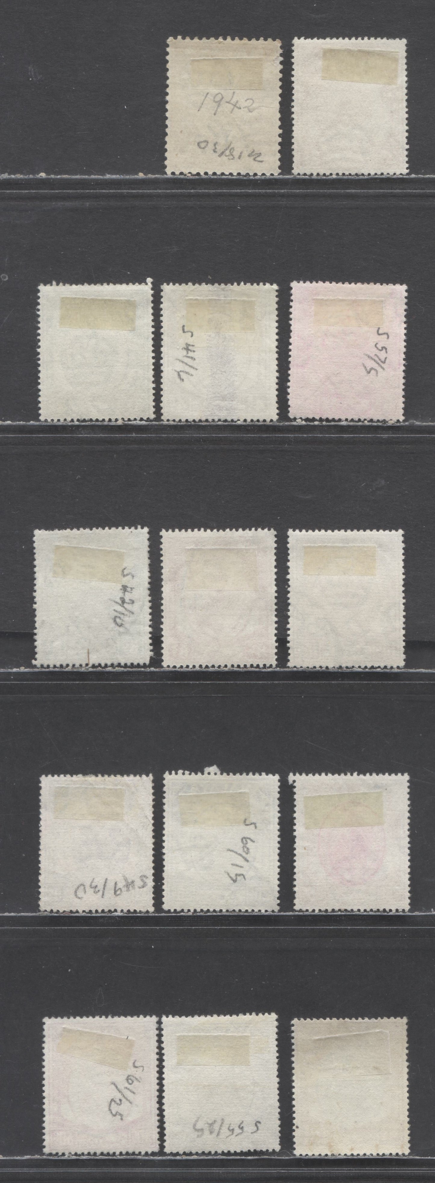 Lot 59 Malaya - Negri Semblian SC#39/56 1942-1955 Japanese Occupation Overprints & Arms Definitives, 14 Fine/Very Fine Used Singles, Click on Listing to See ALL Pictures, Estimated Value $10