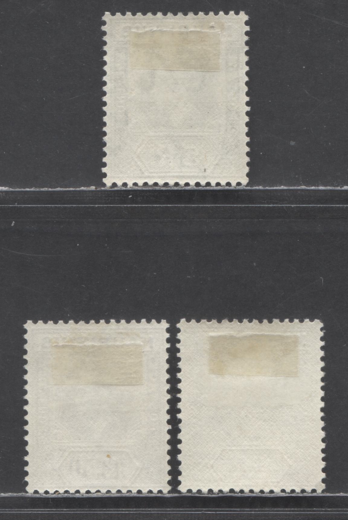 Lot 89 Mauritius SC#219-221a 1938-1943 King George VI Imperium Keyplates, 3 VFOG Singles, Click on Listing to See ALL Pictures, 2022 Scott Classic Cat. $56.5