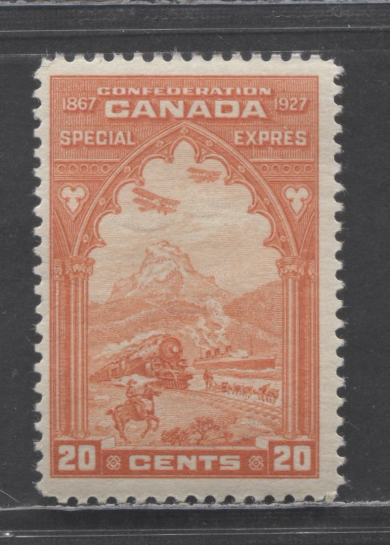 Canada #E3 20c Orange Steamship & Train, 1927 Special Delivery Issue, A FOG Single