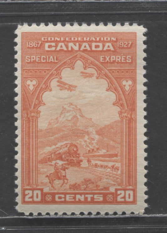 Canada #E3 20c Orange Steamship & Train, 1927 Special Delivery Issue, A FOG Single