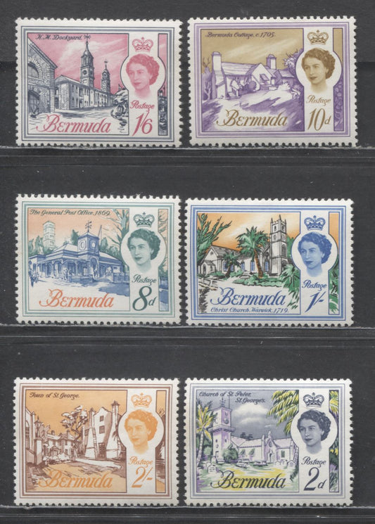 Lot 68 Bermuda SC#176c/186a 1962-1965 Photogravure Issue, Sideways Wmk, 6 VFNH Singles, Click on Listing to See ALL Pictures, 2017 Scott Cat. $18