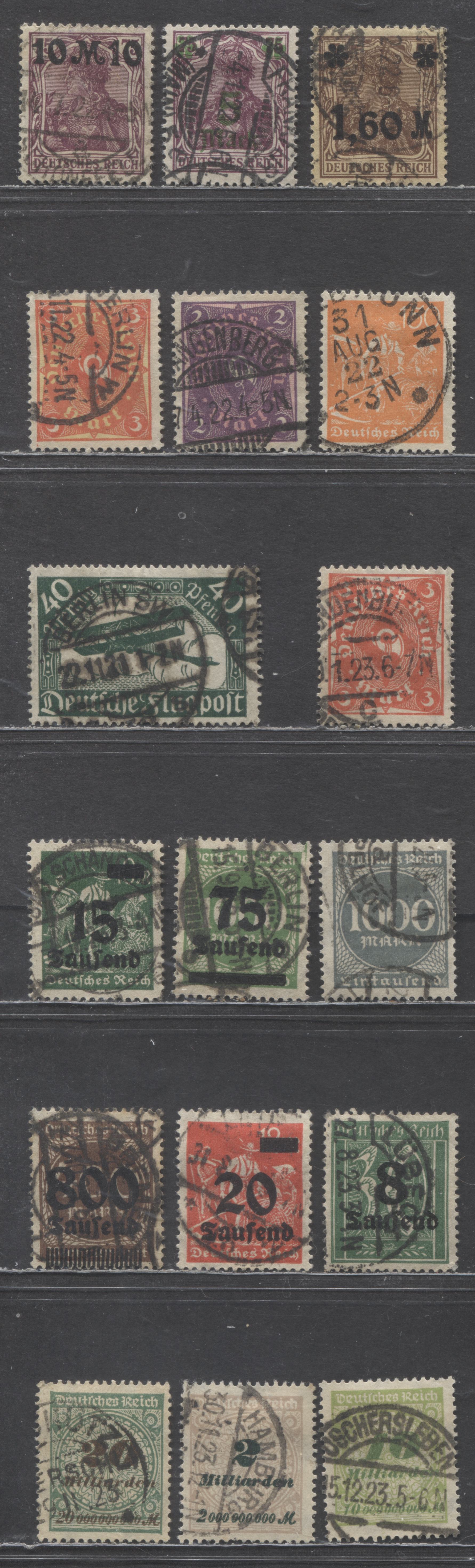 Lot 204 Germany SC#133/C2 1919-1923 Inflation Period Issues & Airmail ...