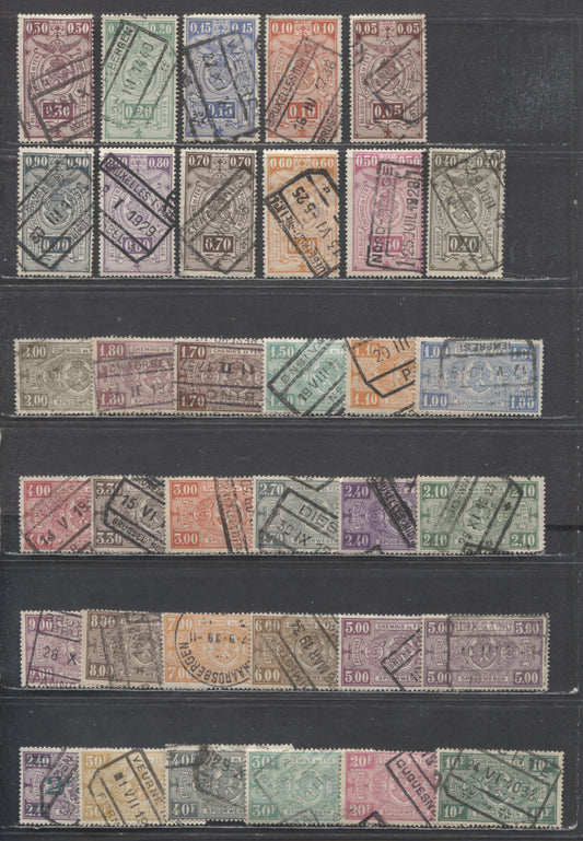 Lot 86 Belgium SC#Q139/Q173 1923-1940 Parcel Post Issues, 35 Fine/Very Fine Used Singles, Click on Listing to See ALL Pictures, Estimated Value $10