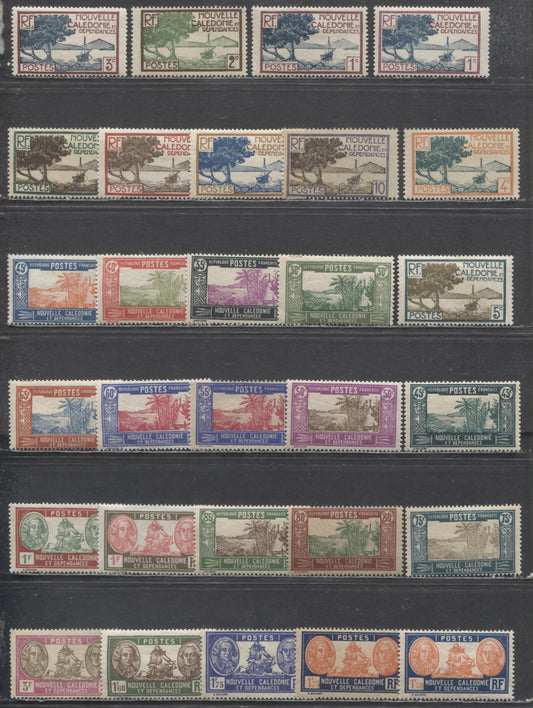 Lot 108 New Caledonia SC#136/172 1928-1940 Pictorial Definitives, 29 F/VFOG Singles, Click on Listing to See ALL Pictures, Estimated Value $20