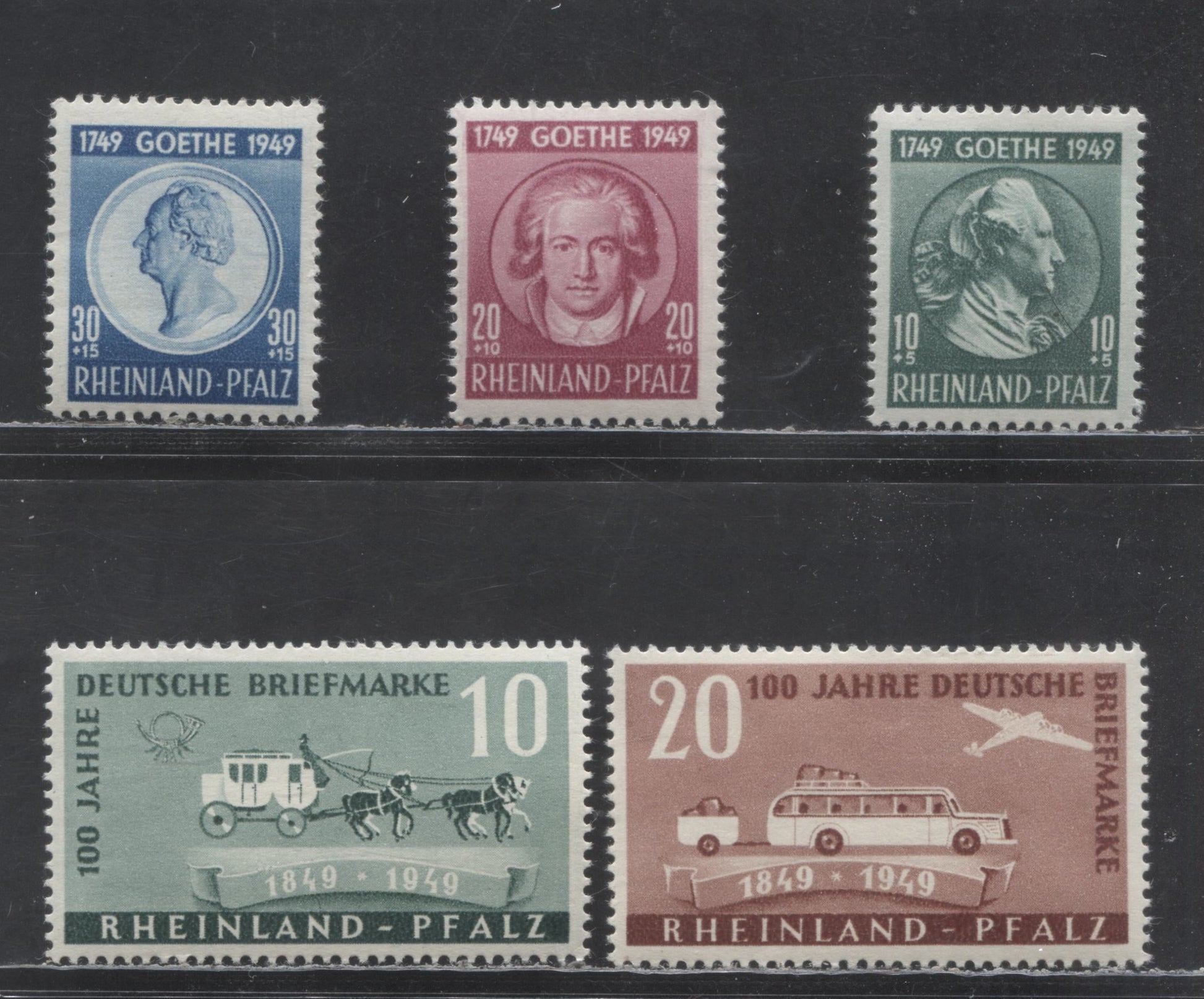 Lot 294 Germany - Rhine Palatinate - French Occupation SC#6N39/6NB9 19 ...