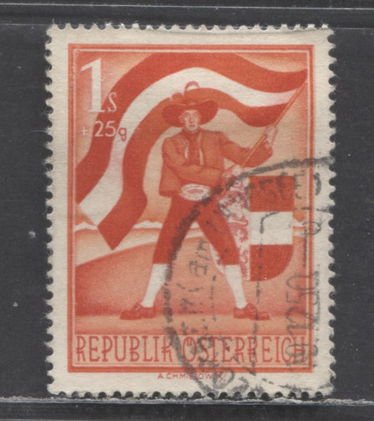 Lot 51 Austria SC#B270 1s+25g Orange 1950 Plebiscite In Carinthia, A Very Fine Used Single, Click on Listing to See ALL Pictures, 2017 Scott Cat. $32.5