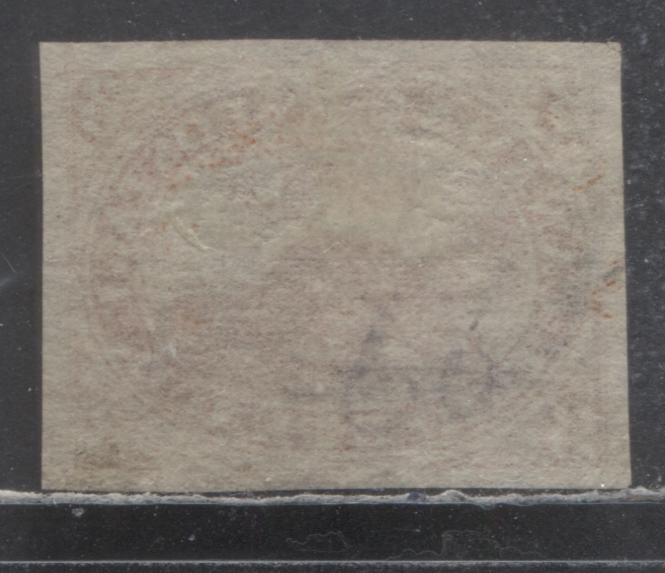 Lot 6 Canada #4d 3d Orange Red Beaver, 1852-1857 Pence Issue, A Very Fine Used Single, On Thin Paper