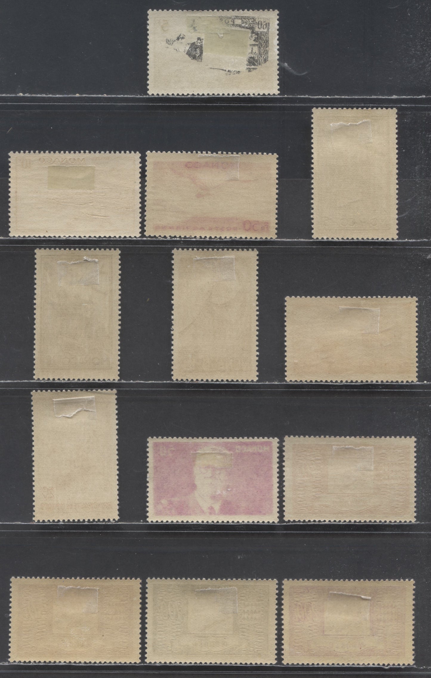 Lot 68 Monaco SC#228/C13 1943-1946 Prince Louis II - Airmail Issues, 13 VFOG Singles, Click on Listing to See ALL Pictures, Estimated Value $15