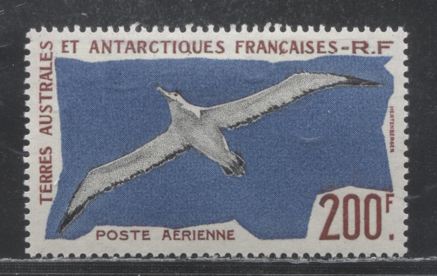 Lot 17 French Southern & Antarctic Territory SC#C3 200f Brown Red, Black & Blue 1956 Airmail Issue, A VFOG Single, Click on Listing to See ALL Pictures, Estimated Value $20