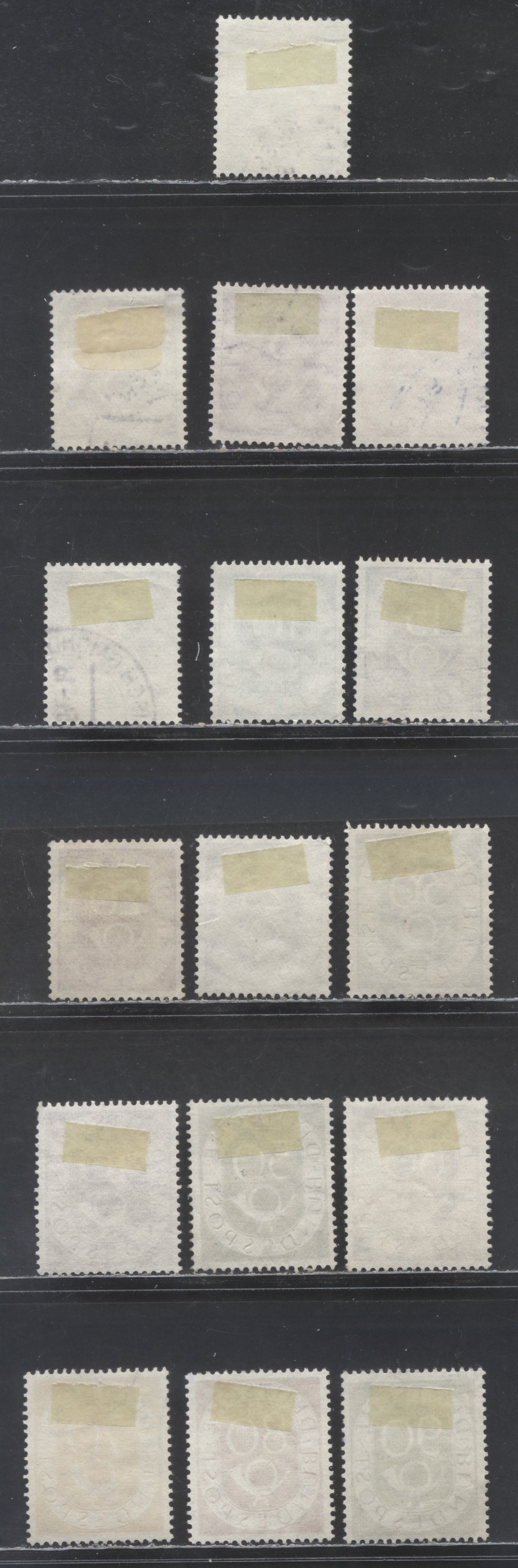Lot 19 Germany SC#670-685 1951-1952 Posthorns Definitives, 16 Very Fine Used Singles, Click on Listing to See ALL Pictures, 2022 Scott Cat. $40.9