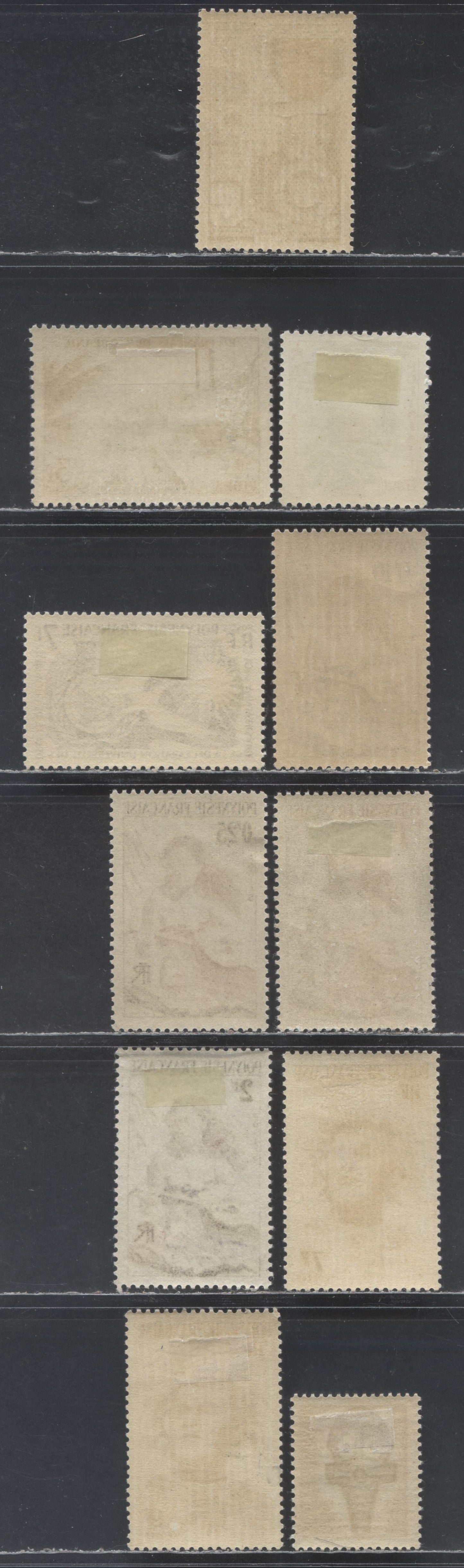 Lot 6 French Polynesia SC#179/J30 1952-1958 Military Medal - Postage Dues, 11 VFNH & OG Singles, Click on Listing to See ALL Pictures, Estimated Value $25