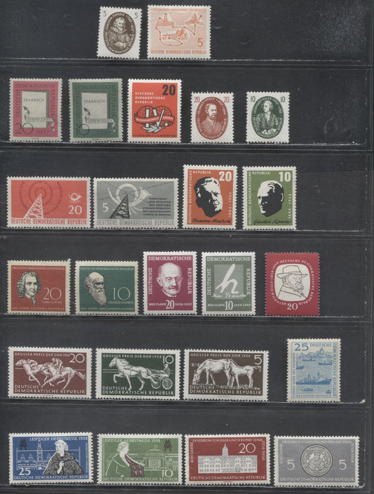 Lot 66 German Democratic Republic SC#346/396 1957-1958 10th International Bicycle Peace Race - Leipzig Fair Issues, 24 VFNH & OG Singles, Click on Listing to See ALL Pictures, Estimated Value $12