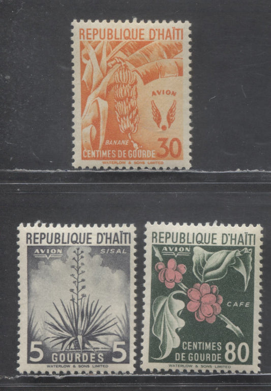 Lot 82 Guinea SC#C52-C54 1951 Crop Airmail Issue, 3 VFOG Singles, Click on Listing to See ALL Pictures, Estimated Value $13