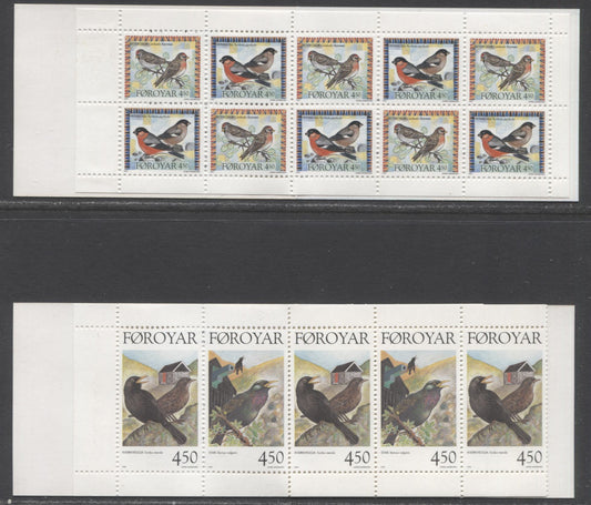 Lot 145 Faroe Islands SC#314a/311a 1997-1998 Birds Issues, 2 VFNH Complete Booklets Of 10, Click on Listing to See ALL Pictures, 2017 Scott Cat. $29