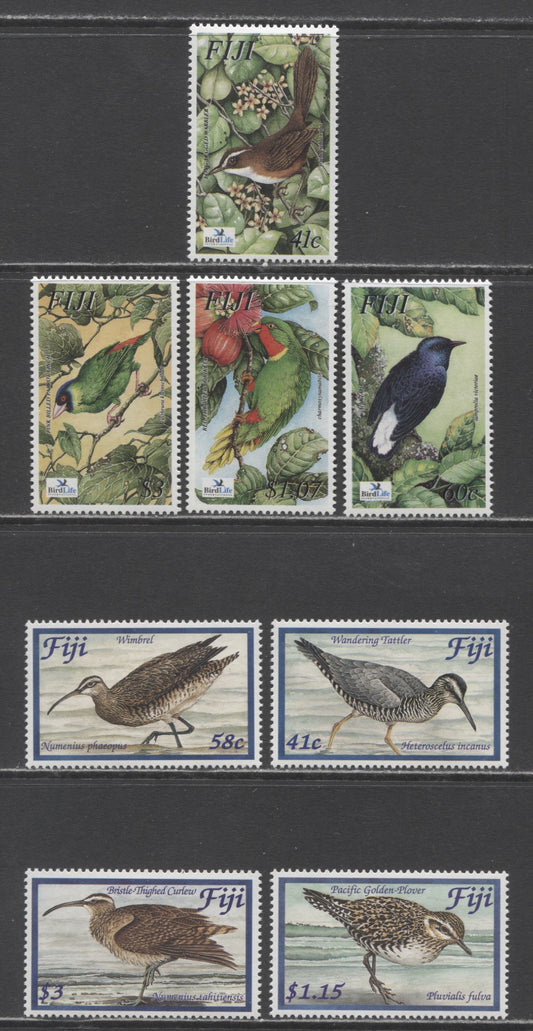 Lot 153 Fiji SC#989/1019 2003-2004 Bird Life International - Birds Issues, 8 VFNH Singles, Click on Listing to See ALL Pictures, 2017 Scott Cat. $23