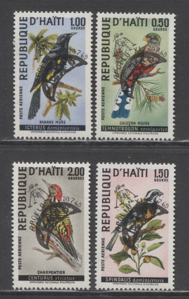 Lot 218 Haiti SC#C344A-C344D 1969 Apollo 11 Overprints On Bird Airmail ...