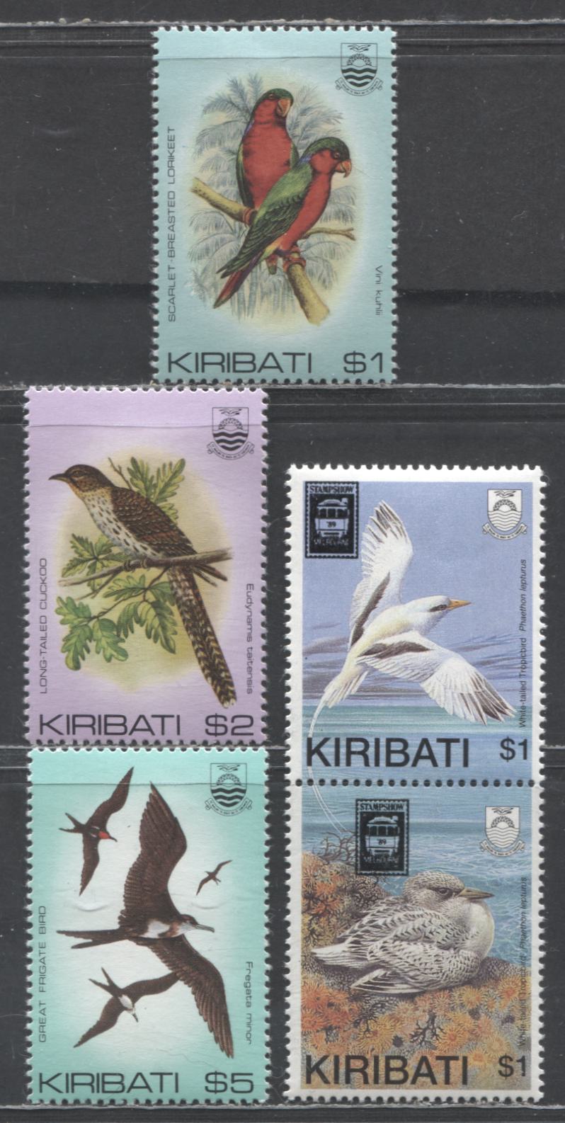 Lot 308 Kiribati SC#397/525a 1982-1989 Bird Definitives, 4 VFOG & NH S ...