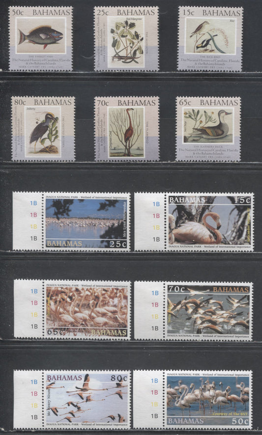 Lot 64 Bahamas SC#1047/1062 2002-2003 Natural History Of Carlina Florida & Bahamian Islands - Tall Birds Issues, 12 VFNH Singles, Click on Listing to See ALL Pictures, 2017 Scott Cat. $20