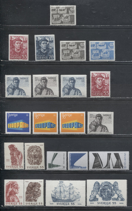 Lot 10 Sweden SC#808/830 1969 Nordic Co-Operation - 1969 Salvage of WASA Issues, 22 VFNH Singles, Click on Listing to See ALL Pictures, 2017 Scott Cat. $14.25