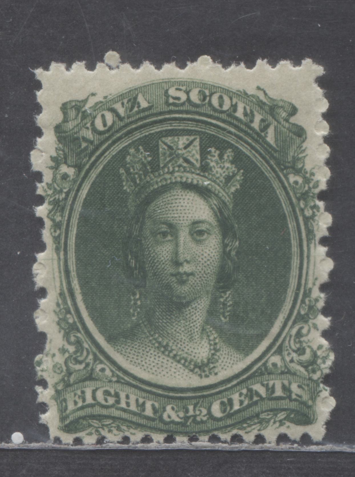 Nova Scotia #11a 8.5c Deep Green Queen Victoria, 1860-1863 Cents Issue, A VFNH Single On White Paper, Perf. 12 x 11.75