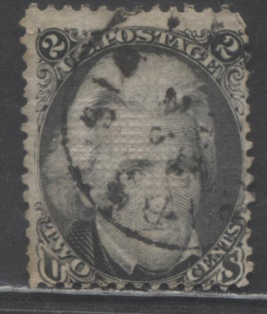 Lot 348 United States of America SC#87 2c Black 1867-1868 1861 Issue, With E Grill (14 x 16 points), A VG Used Single, Estimated Value $25