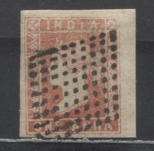 Lot 365 India SC#4B 1a Red 1854-1855 Lithographed Queen Victoria Issues, Die 2, Full Diamond of Dots Cancel, A VF Used Single, Click on Listing to See ALL Pictures, 2022 Scott Cat. $82