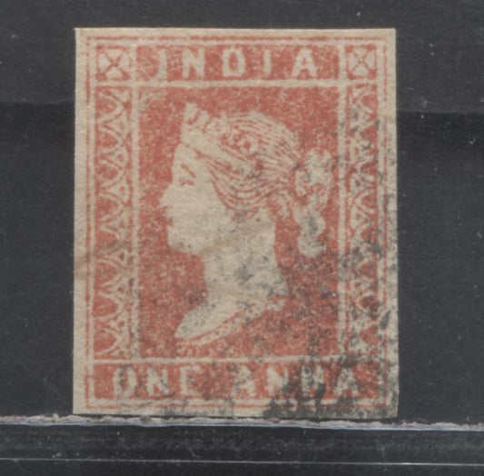Lot 366 India SC#4C 1a red 1854-1855 Lithographed Queen Victoria Issues, Die 3, A Fine Used Single, Click on Listing to See ALL Pictures, Estimated Value $100