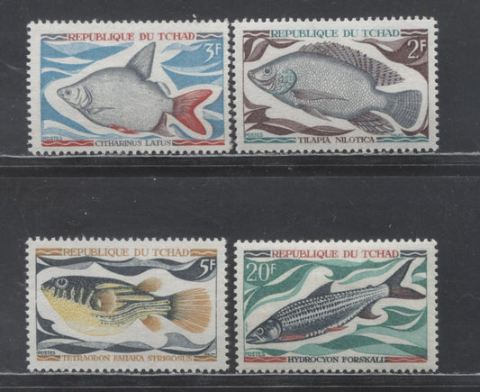 Lot 159 Chad SC#218-221 1969 Fish Issue, 4 VFOG Singles, Click on Listing to See ALL Pictures, Estimated Value $5