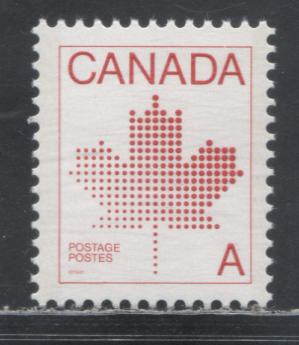 Lot 312 Canada #907iivar A(30c) Red Maple Leaf, 1981 Non-Denominated 'A' Definitive, A VFNH Single On NF/NF-fl With Sparse LF Fibers, Ghost Tag Bar On Back