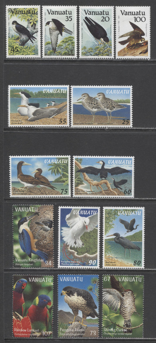 Lot 45 Vanuatu SC#388/741 1985-1999 Audubon Bicentennial - Birds Issue, 14 VFOG & NH Singles, Click on Listing to See ALL Pictures, Estimated Value $16