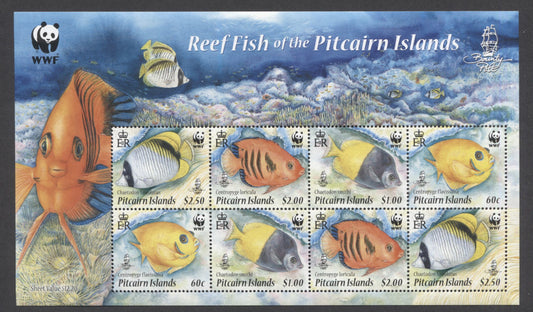 Lot 157 Pitcairn Islands SC#705e  2010 WWF Issue, A VFNH Souvenir Sheet Of 8, Click on Listing to See ALL Pictures, 2017 Scott Cat. $16