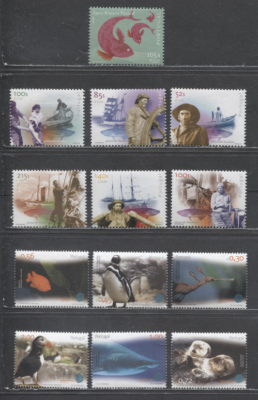 Lot 165 Portugal SC#2376/2421 2000-2001 Cod Fishing - Europa Issues, 13 VFNH Singles, Click on Listing to See ALL Pictures, 2017 Scott Cat. $22.2