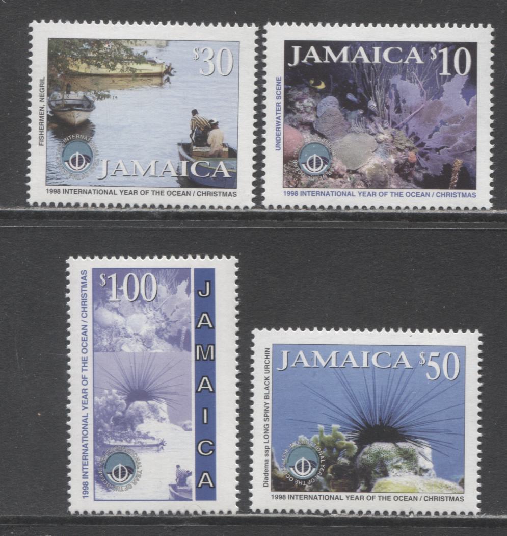 Lot 53 Jamaica SC#885-888 1998 International Year Of The Ocean Issue, 4 VFNH Singles, Click on Listing to See ALL Pictures, 2017 Gibbons Cat. $22.25