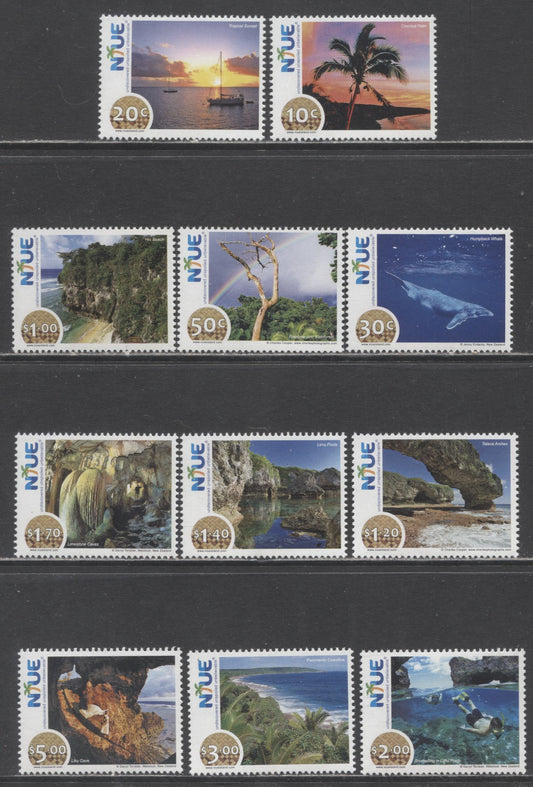 Lot 11 Niue SC#841-851 2009 Tourism, 11 VFNH Singles, Click on Listing to See ALL Pictures, 2017 Scott Cat. $24.95