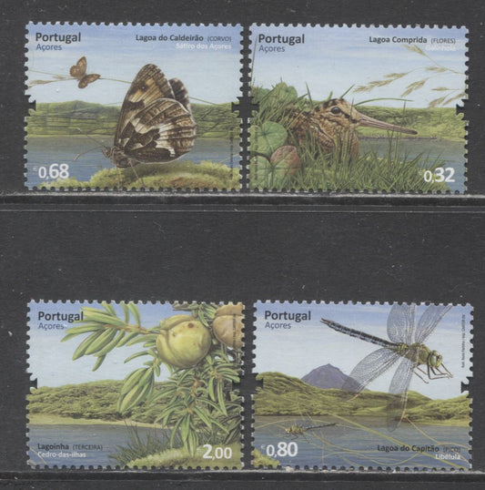 Lot 133 Azores (Portugal) SC#520-523 2009 Biodiversity Of Lakes/Lagoons Issue, 4 VFNH Singles, Click on Listing to See ALL Pictures, 2017 Scott Cat. $10