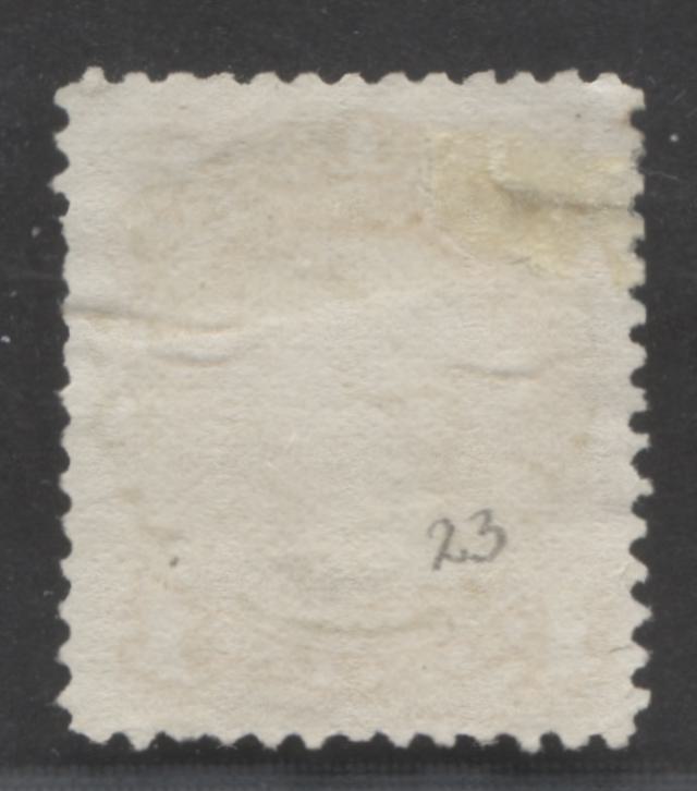Lot 198 Canada #23i 1c Yellow Queen Victoria, 1868-1897 Large Queen Issue, A VG Used Single, SON April 9, 1870 Rockwood, UC Split Ring Cancel, Duckworth Paper 9