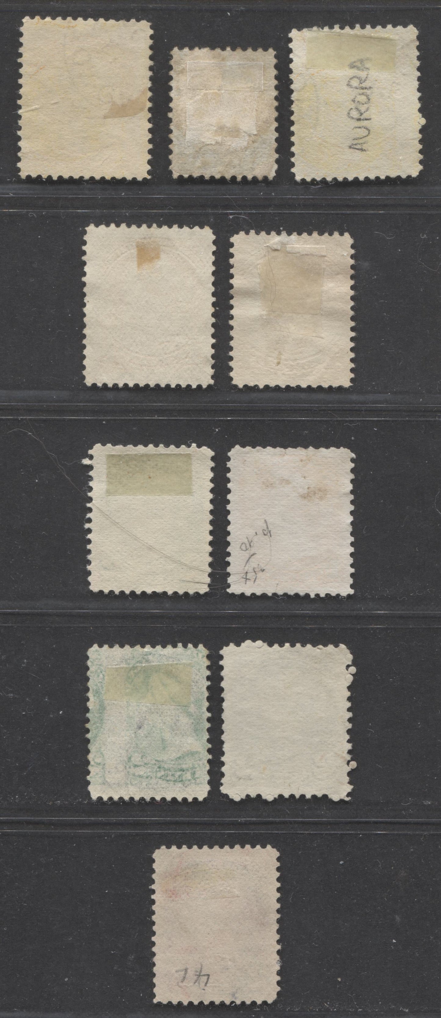 Lot 208 Canada #34, 35, 35i, 35iv, 36, 36i, 36d 1/2c, 1c, 2c Black, Ye ...