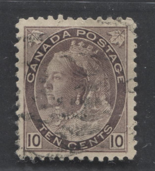 Lot 251 Canada #83 10c Brown Violet Queen Victoria, 1898-1902 Numeral Issue, A VF Used Single, Vertical Wove Paper