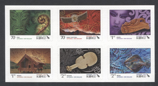 Lot 5 New Zealand SC#2467 70c - $2.90 Multicolored 2013 Matariki (Maori New Year) Issue, A VFNH Souvenir Sheet Of 6, Click on Listing to See ALL Pictures, 2017 Scott Cat. $16.5