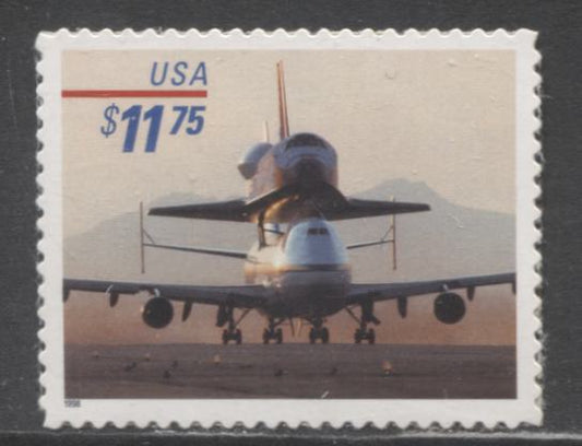 Lot 134 United States SC#3262 $11.75 Multicolored 1998 Piggyback Space Shuttle Issue, A VFNH Single, Click on Listing to See ALL Pictures, 2017 Scott Cat. $22.5