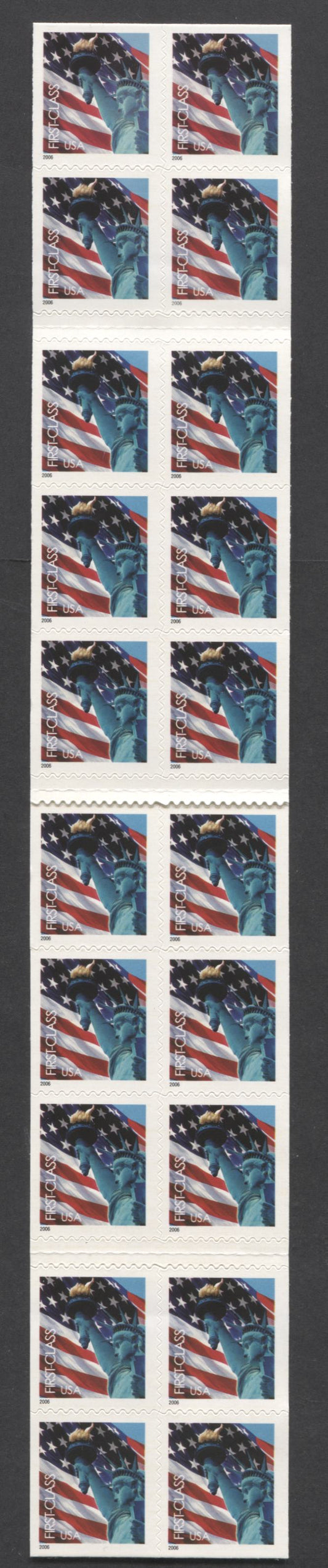 Lot 202 United States SC#3974a-b 37c Multicolored 2005 Flag & Statue Of Liberty Issue, A VFNH Booklet Of 20, Click on Listing to See ALL Pictures, 2017 Scott Cat. $16