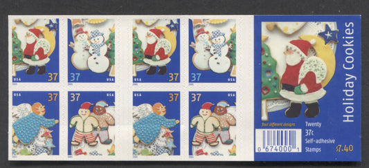 Lot 213 United States SC#3956b 37c Multicolored 2005 Christmas Issue, Double-Sided Booklet, A VFNH Booklet Of 20, Click on Listing to See ALL Pictures, 2017 Scott Cat. $20