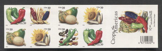 Lot 222 United States SC#4012b 39c Multicolored 2006 Crops Of The Americas Issue, Double-Sided Booklet, A VFNH Booklet Of 20, Click on Listing to See ALL Pictures, 2017 Scott Cat. $25