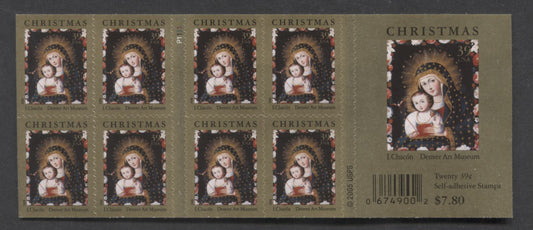 Lot 227 United States SC#4100 39c Multicolored 2006 Christmas Issue, Double-Sided Booklet, A VFNH Booklet Of 20, Click on Listing to See ALL Pictures, 2017 Scott Cat. $16