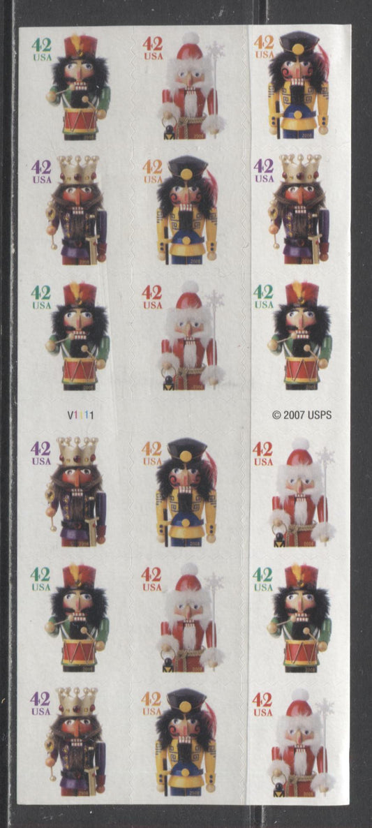 Lot 234 United States SC#4371b 42c Multicolored 2008 Nutcracker Issue, A VFNH Pane Of 18, Click on Listing to See ALL Pictures, 2017 Scott Cat. $22.5