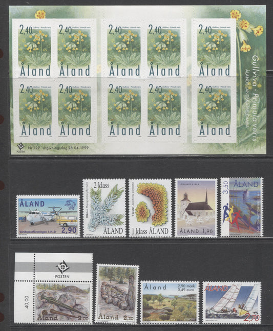Lot 282 Aland SC#89/160 1994-2000 Bronze Age/ Primala Veris Issues, 10 VFNH Sinlges & Sheet Of 10, Click on Listing to See ALL Pictures, 2017 Scott Cat. $20.4