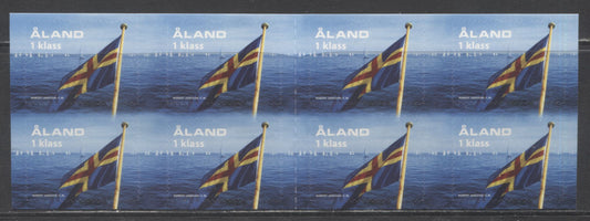 Lot 296 Aland SC#222a 1k Multicolored 2004 Aland Flag Issue, A VFNH Complete Booklet Of 8, Click on Listing to See ALL Pictures, 2017 Scott Cat. $20