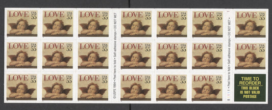 Lot 58 United States SC#2960a 55c Multicolored 1994 Love Issue, A VFNH Booklet Of 20, Click on Listing to See ALL Pictures, 2017 Scott Cat. $22.5